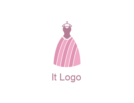 lady dress hanging on hanger