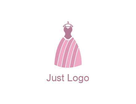 lady dress hanging on hanger