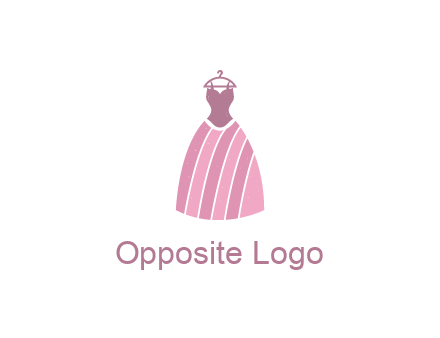 lady dress hanging on hanger
