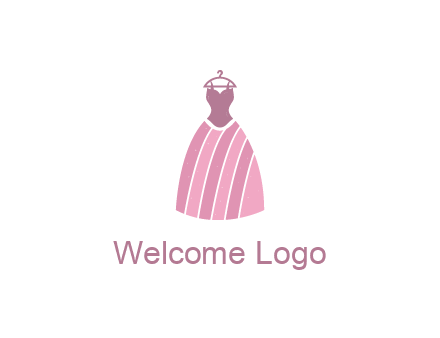 lady dress hanging on hanger