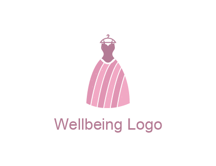 lady dress hanging on hanger