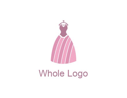 lady dress hanging on hanger