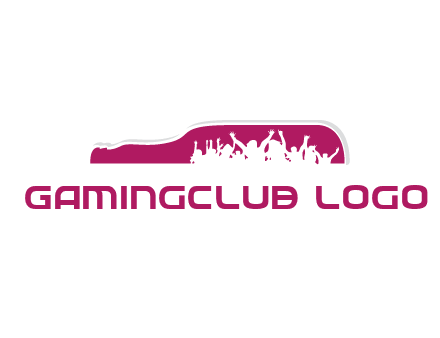 crowd dancing inside wine bottle symbol