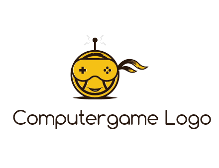 gaming controller forming face with the circle