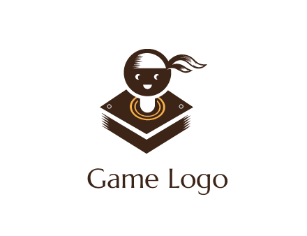 gaming joystick with face wearing bandana