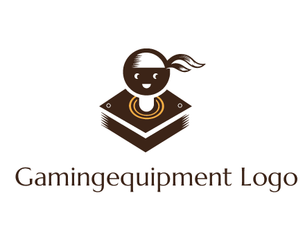 gaming joystick with face wearing bandana