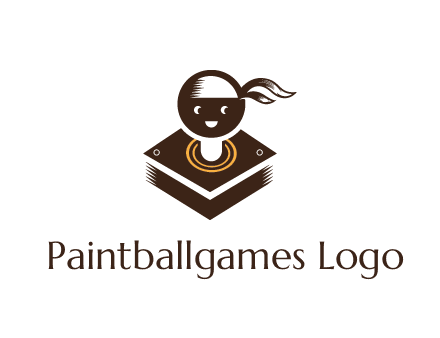 gaming joystick with face wearing bandana