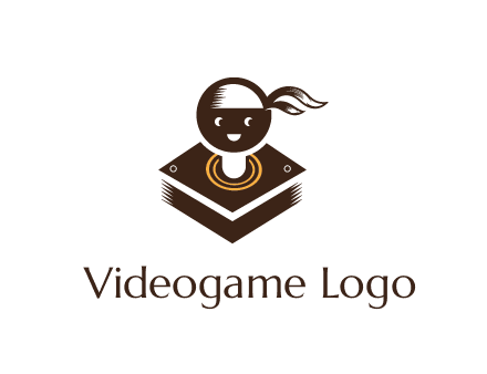 gaming joystick with face wearing bandana