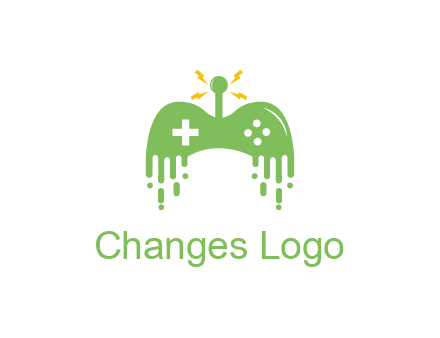 gaming controller with drip effect and bolts
