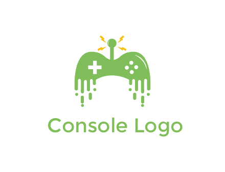 gaming controller with drip effect and bolts