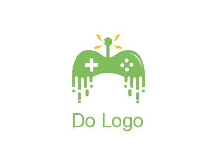 gaming controller with drip effect and bolts