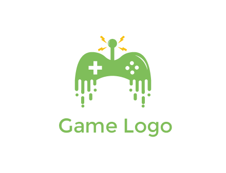 gaming controller with drip effect and bolts