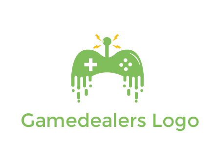 gaming controller with drip effect and bolts