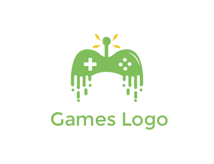gaming controller with drip effect and bolts
