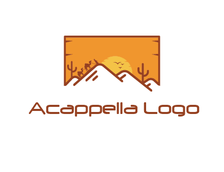 negative spacing mountains in desert background