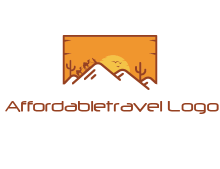 negative spacing mountains in desert background
