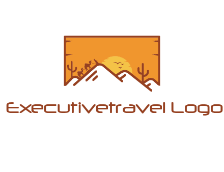 negative spacing mountains in desert background