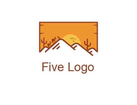 negative spacing mountains in desert background