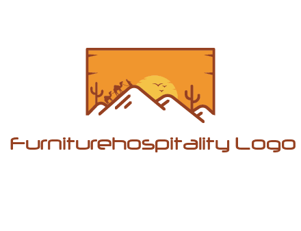 negative spacing mountains in desert background