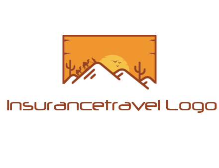 negative spacing mountains in desert background