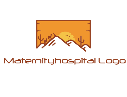 negative spacing mountains in desert background