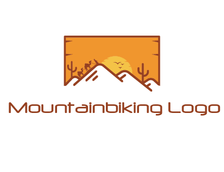 negative spacing mountains in desert background