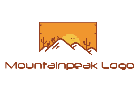 negative spacing mountains in desert background