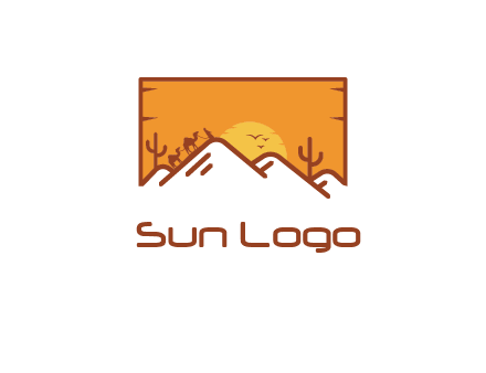 negative spacing mountains in desert background