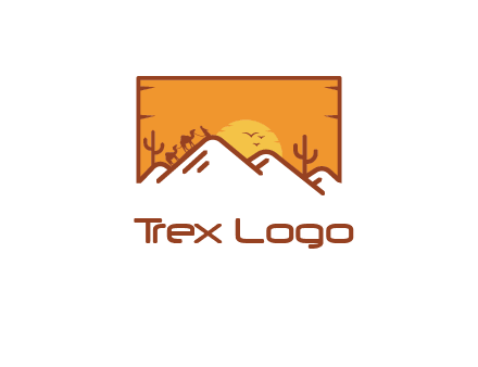 negative spacing mountains in desert background