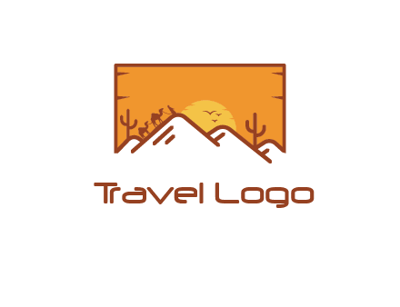 negative spacing mountains in desert background