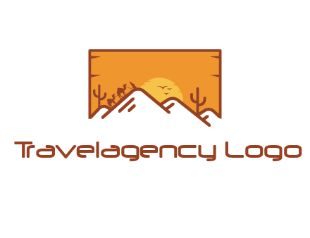 negative spacing mountains in desert background