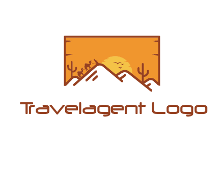 negative spacing mountains in desert background