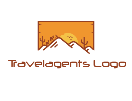 negative spacing mountains in desert background