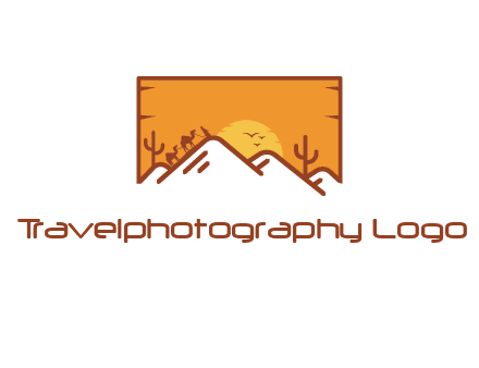 negative spacing mountains in desert background