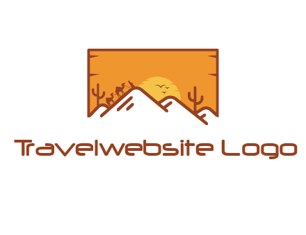 negative spacing mountains in desert background