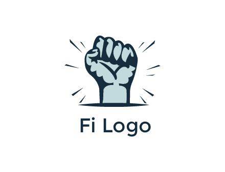 fist with sparks around