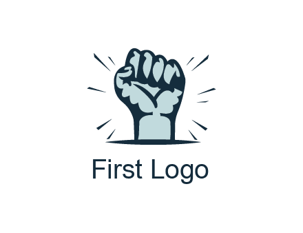 fist with sparks around
