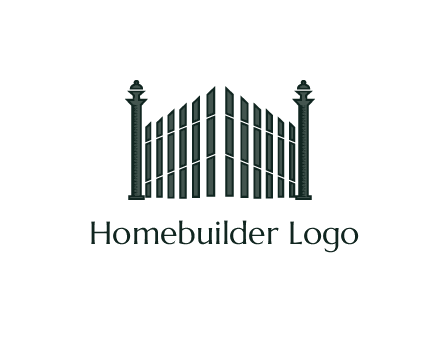 abstract fence with pillars