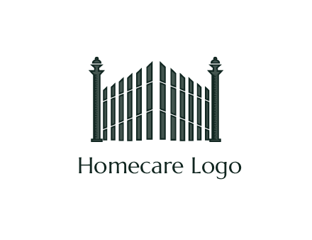 abstract fence with pillars