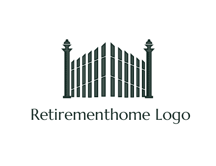 abstract fence with pillars