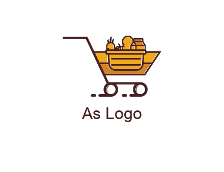 groceries in shopping cart