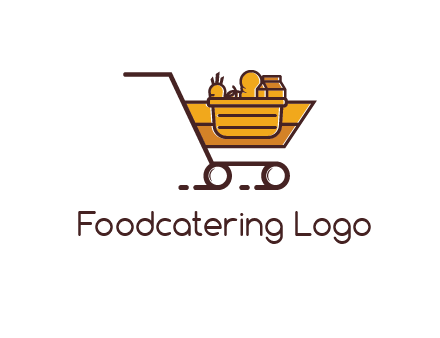 groceries in shopping cart