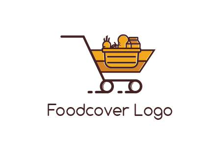 groceries in shopping cart