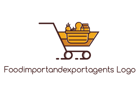 groceries in shopping cart