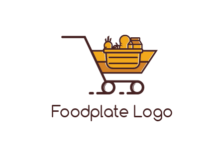 groceries in shopping cart