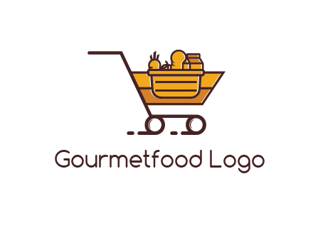 groceries in shopping cart
