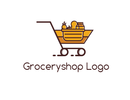 groceries in shopping cart