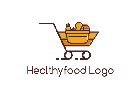 groceries in shopping cart