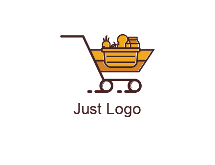 groceries in shopping cart
