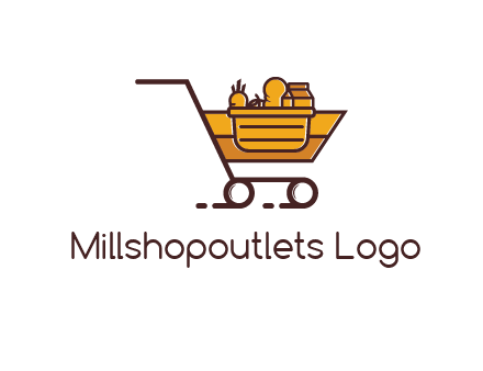 groceries in shopping cart